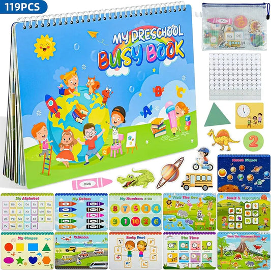 Kit Libro para niños 119 pcs 📖BUSYMONTESSORI🤓 (Entretenimiento Preescolar )